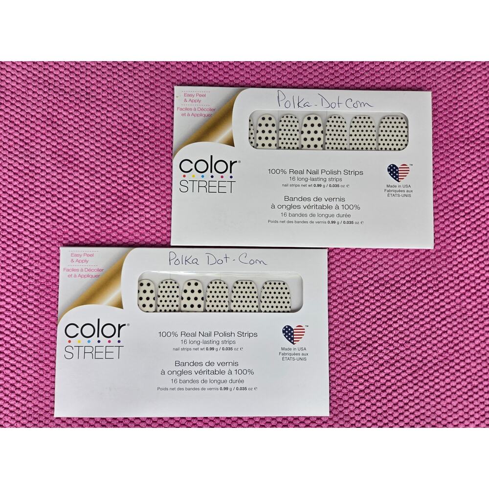 Lot of 2 Color Street ~ Polka Dot-Com ~ Nail Polish Strips